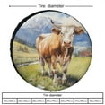 thumbnail image 2 of Spare Tire Cover 14inch Cow On A Pasture With Mountains Waterproof Sun Protection Cow Cattle Universal Fit for Trailer SUV Truck Camper Travel Trailers Accessories, 2 of 8