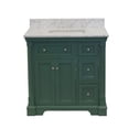 thumbnail image 3 of Sydney 36" Bathroom Vanity with Sage Green Cabinet and Carrara Marble Top, 3 of 6