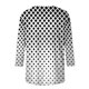 thumbnail image 5 of ICHUANYI Clearance Women's Fashion Printed Loose T-shirt 3/4 Sleeves Blouse Round Neck Casual Tops(White, L) ICHUANYI WER2023080814547, 5 of 5