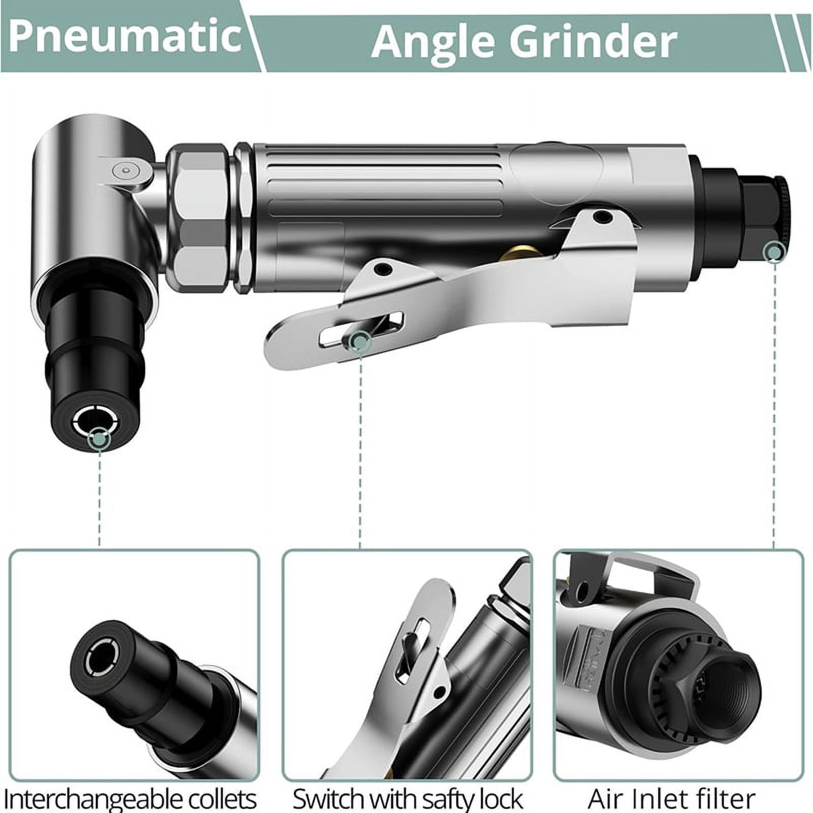 Angle Air Die Grinder, 90 Degree Heavy Duty 20,000 RPM Compressed Sander Polisher Tool for Contour Grinding, Polishing B