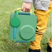 OmieBox OmiePod Kids Utensils Set with Case - 2 Piece Plastic, Reusable Fork and Spoon Silverware with Pod for Kids, Travel, Lunch Boxes-Mint Green by OmieLife