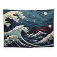 thumbnail image 5 of ONETECH Ocean Tapestry,Ocean Wave Tapestry, Great Wave Mount Fuji Century Hanging Wall Tapestries for Living Room Decor, Aesthetic Room Décor, 5 of 7