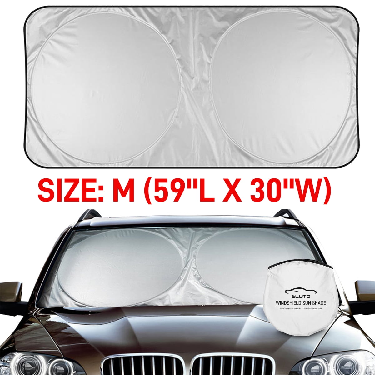 Foldable Car Windshield Sun Shade, Auto Sun Visor for UV Rays and Sun Heat  Protection, Car Interior Accessories for Most Sedans SUV Truck, XL Size  67.3