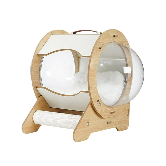 lionlar Cat Condos Cat Nest Kennel Pet House with Cushion , Two Transparent Observation