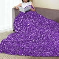 thumbnail image 6 of Vsdgher Glitter Purple Ultra-Soft Micro flannel Blanket Throw Blankets for Couch Sofa, Bed (4 sizes)-80"x60", 6 of 7