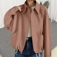 thumbnail image 2 of Vinsonshop Bomber Jacket Womens Zip Up Jacket Business Casual Jackets for Women Womens Motorcycle Jacket Womens Coats and Jackets Casual Outerwear Womens Jackets Dressy Casual Pink S, 2 of 4