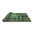 thumbnail image 2 of Ahgly Company Indoor Rectangle Persian Turquoise Blue Traditional Area Rugs, 7' x 10', 2 of 4
