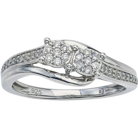 1/5 Carat T.W. Diamond Sterling Silver Two-Stone Promise Ring