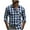 Blue, variant on Maean Mens Plaid Shirts Button down Long Sleeve Dress Tops Casual Basic Pocket Tee for Work Wedding