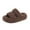 Coffee, variant on HaoXun Women's Plush Lined Letter Pattern Slippers with Thick Sole - Multi-Color Fuzzy House Shoes for Fall Winter Indoor Home Use