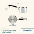 thumbnail image 4 of Farberware Brilliance 1 Quart Saucepan with Pour Spout, Induction Compatible, Metal Utensil and Dishwasher Safe, Stainless Steel, 4 of 15