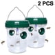 thumbnail image 1 of Paquete de 2 trampas solares para avispas colgantes, mata avispas con energía Solar con luz Led Uv, atrapamoscas reutilizable para exteriores para avispones, 1 of 5