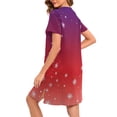 thumbnail image 4 of Christmas Long Nightgowns For Women Zip Up Bathrobes Tartan Dressing Gown Lightweight Housecoats Short Sleeve Nighties Long Length Nightdresses Multicolor A XL, 4 of 7