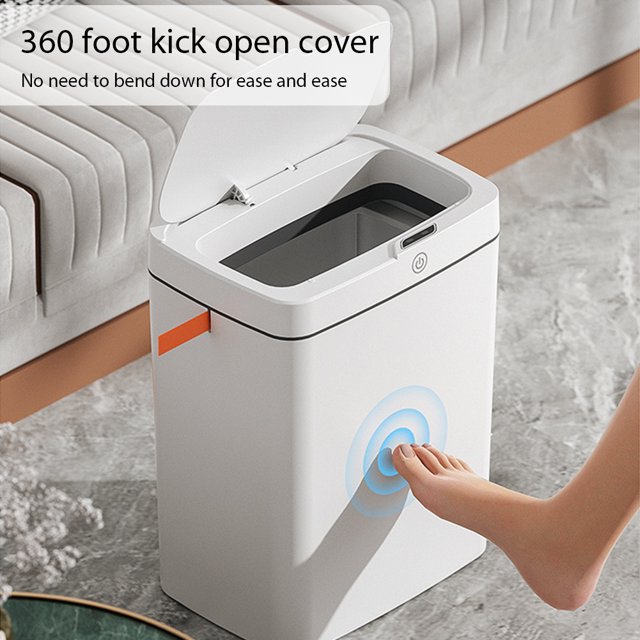 Cubo de basura automático, cubo de basura inteligente electrónico de inducción infrarroja para cocina casera