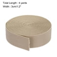 thumbnail image 2 of Cinta elástica de sarga Uxcell de doble cara, 1 rollo de cinta elástica plana para coser cinturilla, beige, 1.2 pulgadas x 4 yardas, 2 of 6