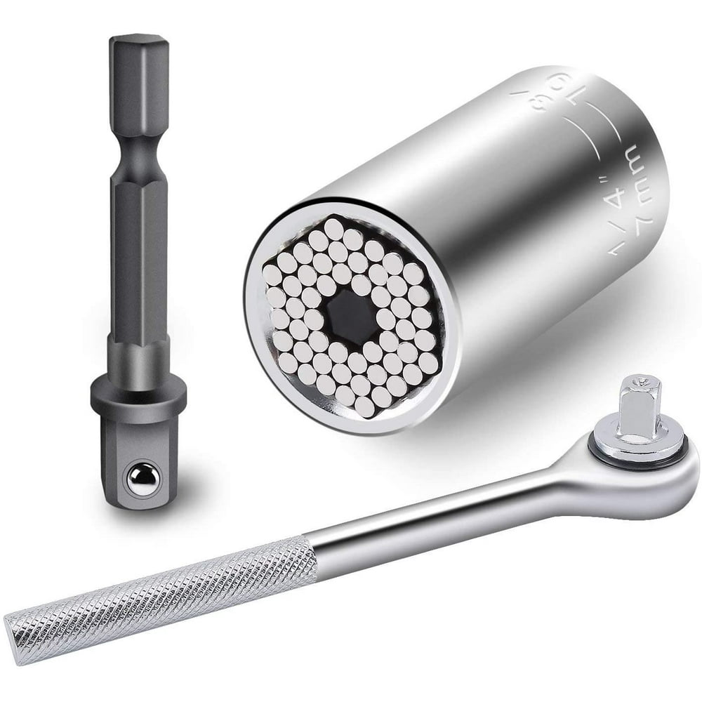 3Pcs Universal Socket Tools Gifts for Men/MultiFunction Professional (7mm19mm) Socket Tool