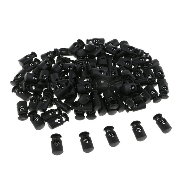100 Piezas de Plástico con Resorte de Plástico con Cierre de Cordón de Tope Sunnimix Toggle Spring Stop