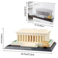 thumbnail image 2 of Juego de maquetas de bloques de construcción CAXIMSY Washington Lincoln Memorial Architecture, The Office Landmarks Skyline, colección de juguetes para niños y adultos, 979 unidades, 2 of 7
