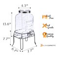thumbnail image 4 of Dispensador de bebidas RuileMei de vidrio de 7,5 L con grifo de acero inoxidable, 4 of 6
