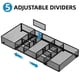 thumbnail image 3 of Organizador de cajones de escritorio Marbrasse ampliable con 10 compartimentos, 3 of 8