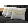 thumbnail image 5 of Ambesonne Yellow Throw Pillow Cover 4 Pack, Bride Party Lettering, 24", Yellow and White, 5 of 5