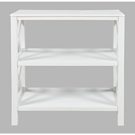 Jofran Bridgehampton X-Side Rustic Solid Wood Bookcase