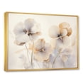 thumbnail image 2 of Designart "Delightful Beige Minimalist Pansies" Pansies Floater Framed Canvas Wall Art, 2 of 5