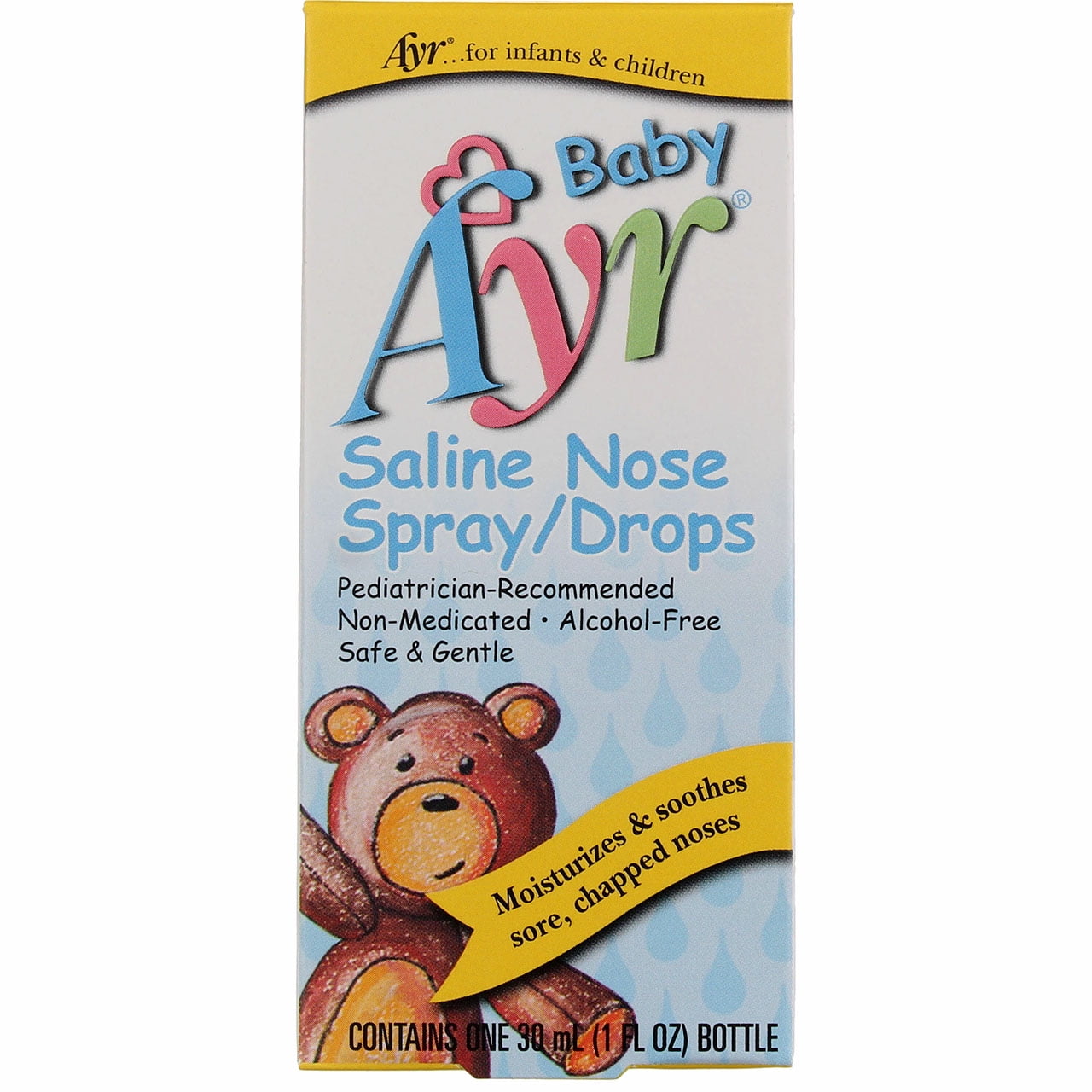 Ayr Baby Saline Nose Spray/Drops 30 mL (Pack of 3)