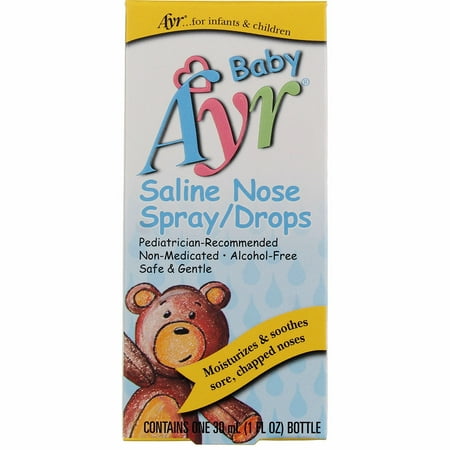 Ayr Baby Saline Nose Spray/Drops 30 mL (Pack of 6)