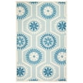 thumbnail image 2 of SAFAVIEH Cambridge Jonathan Geometric Wool Area Rug, Blue/Ivory, 5' x 8', 2 of 10
