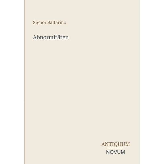 Abnormitäten, (Paperback)