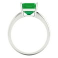 thumbnail image 4 of 2.5 ct Asscher Cut Simulated Emerald Solitaire 14K White Gold Womens Engagement Ring, 4 of 5