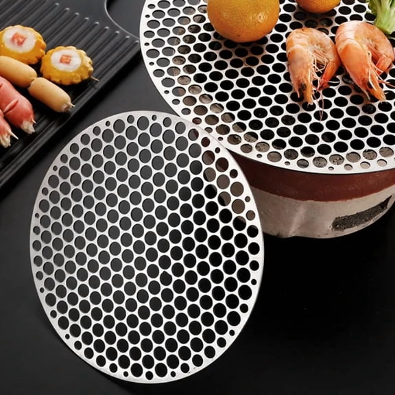 28cm Non-stick Stainless Steel Barbecue Net Tea Maker Charcoal Grill Bacon Drainer BBQ Household Barbecue Tools