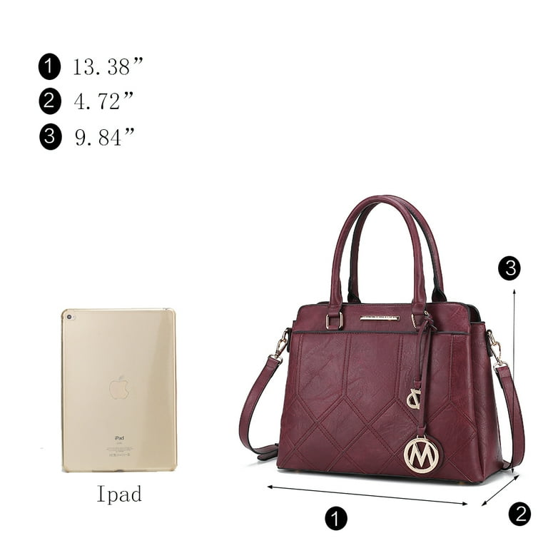 MKF Collection Elodie Triple Compartment Women's Tote Bag, Stylish Shoulder Purse Handbag by Mia K - Charcoal Gray MKF Collection Elodie Triple Compartment Women's Tote Bag, Stylish Shoulder Purse Handbag by Mia K - Charcoal Gray