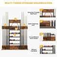 thumbnail image 5 of Billiard Pool Cue Stick Hanging Wall Mounting Rack, Pool Stick Holder, Holds 8 Pool Cue Stick 24 Balls, Billiard Ball Rack and Pool Ball - Brown, 5 of 7