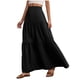 thumbnail image 1 of Faldas Elásticas de la Cintura para las Mujeres Color Sólido de la Longitud Del Tobillo de la Falda Maxi Casual Spring, Faldas Casuales para las Mujeres de Verano, 1 of 9