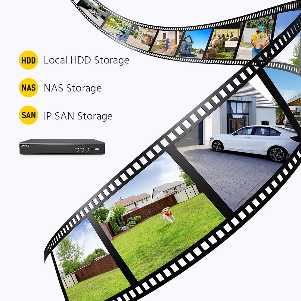 ANNKE 8CH Security Camera System, H.265+ 5-in-1 4K DVR Recorder with AI Human/Vehicle Detection, 8X 3K IP67 CCTV Turret Cameras with Smart Dual Light, Built-in Mic, 100ft Colour Night Vision, 4TB HDD