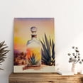 thumbnail image 2 of Arte mural en acuarela de paisaje al atardecer de inspiración mexicana, ideal para hogar y restaurante., 2 of 5