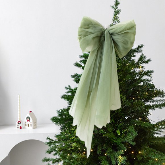 Christmas Decorations Snow Bow Christmas Tree Decorations Hanging Window Beauty Scene Layout