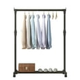 Telescopic Clothing Rack HeavyDuty Metal Garment Rack On Wheels