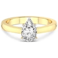 thumbnail image 4 of 4 Carat IGI Certified Pear Shape Lab Grown Diamond Engagement Ring | 14K Yellow Gold | Elsa Hidden Accents Solitaire Diamond Ring | FG-VS1-VS2 Quality Friendly Diamonds, 4 of 5