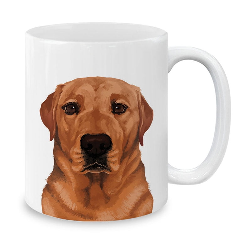 11oz mug Smiling Black Lab Printed Ceramic Coffee Tea Cup Gift 