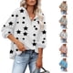 thumbnail image 4 of Sudaderas informales con cremallera y bolsillo de manga larga con hombros caídos y cordón estampado para mujer, 4 of 6