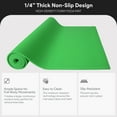 thumbnail image 3 of Fitvids 1/4-Inch High Density Thick Non Slip Workout Yoga Mat with Carry Strap, Green, 3 of 11