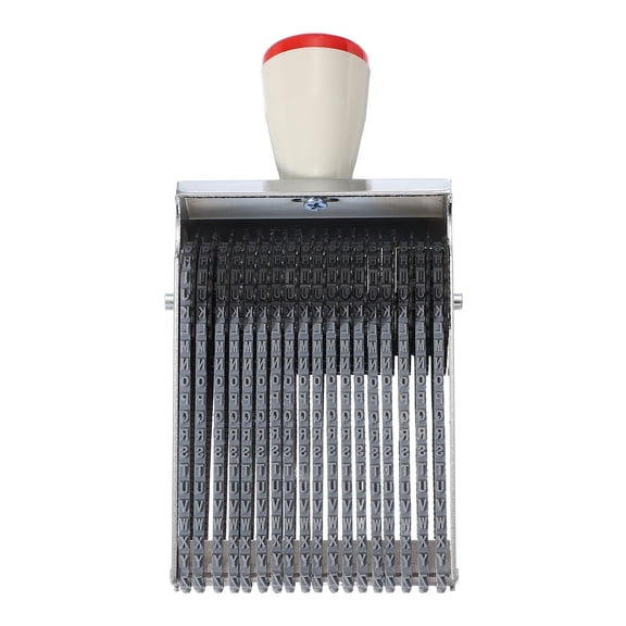 18 Digits Roller Stamp, Personalized 3.5mm 26 Alphabet Number 0-9 Symbol Rolling Stamp for DIY, Gray