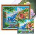 thumbnail image 1 of Kit Punto Cruz Con Casa Hilo Algodón Ecológico Bordado 11CT 66x56cm, 1 of 9