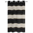 thumbnail image 2 of Outdoor Curtains for Patio Waterproof, Black Cream Striped Windproof Pravicy Outside Porch Blackout Curtain, Farmhouse Vintage Shabby Chic Wood Grain Sun Blocking Grommets Curtains for Cabana 54"x95", 2 of 9