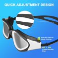 thumbnail image 4 of Gafas de natación, gafas de natación de visión amplia para hombres adultos, mujeres y adolescentes, antivaho, anti-UV, sin fugas, 4 of 4