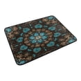thumbnail image 6 of Wobogo Turquoise Mandalas Bathroom Shower Curtain Set with Floor Mat and Hooks Ultra Waterproof Visible Slider Beads, 6 of 7