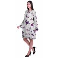 thumbnail image 3 of Moomaya Womens Long Sleeve Printed Knee Length Dress Flared Flowy Summer Dress, 3 of 6